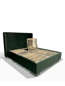 Letto Matrimoniale in Velluto con Rete Motorizzata | Più Relax®