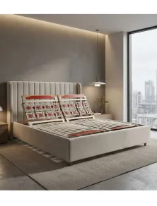 Letto Matrimoniale in Velluto con Rete Motorizzata | Più Relax®