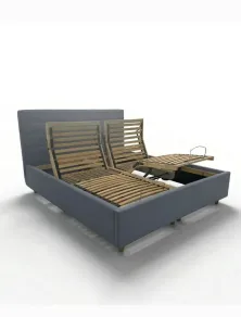 Letto Matrimoniale in Microfibra con Rete Motorizzata |Più Relax®