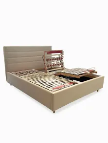 Letto Matrimoniale in Microfibra con Rete Motorizzata |Più Relax®