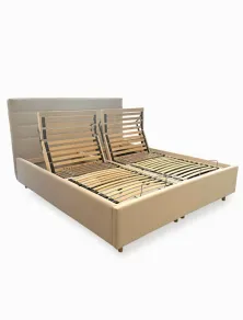 Letto Matrimoniale in Microfibra con Rete Motorizzata |Più Relax®
