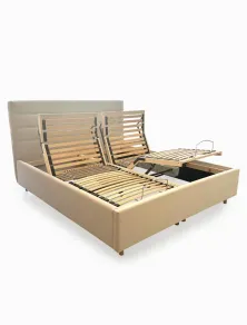 Letto Matrimoniale in Microfibra con Rete Motorizzata |Più Relax®