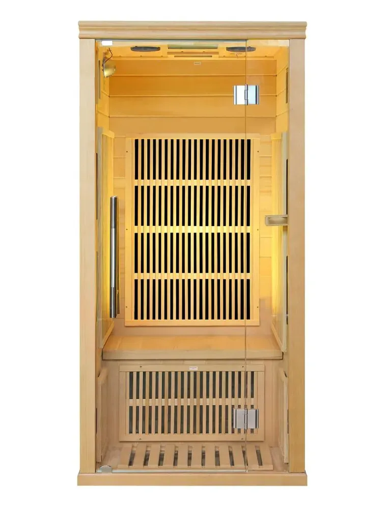 sauna ad infrarossi 1 posto carbonio full optional parete sky.