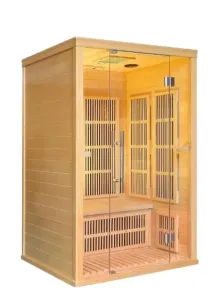 Sauna infrarossi 2 posti radiatori carbonio cromoterapia full optional