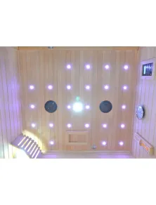 Sauna Finlandese 2 Posti con Cielo Stellato e Bluetooth | SPA a Casa