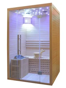 Sauna Finlandese 2 Posti con Cielo Stellato e Bluetooth | SPA a Casa