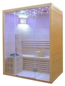 Sauna Finlandese 3 Posti con Cielo Stellato e Bluetooth | SPA a Casa !