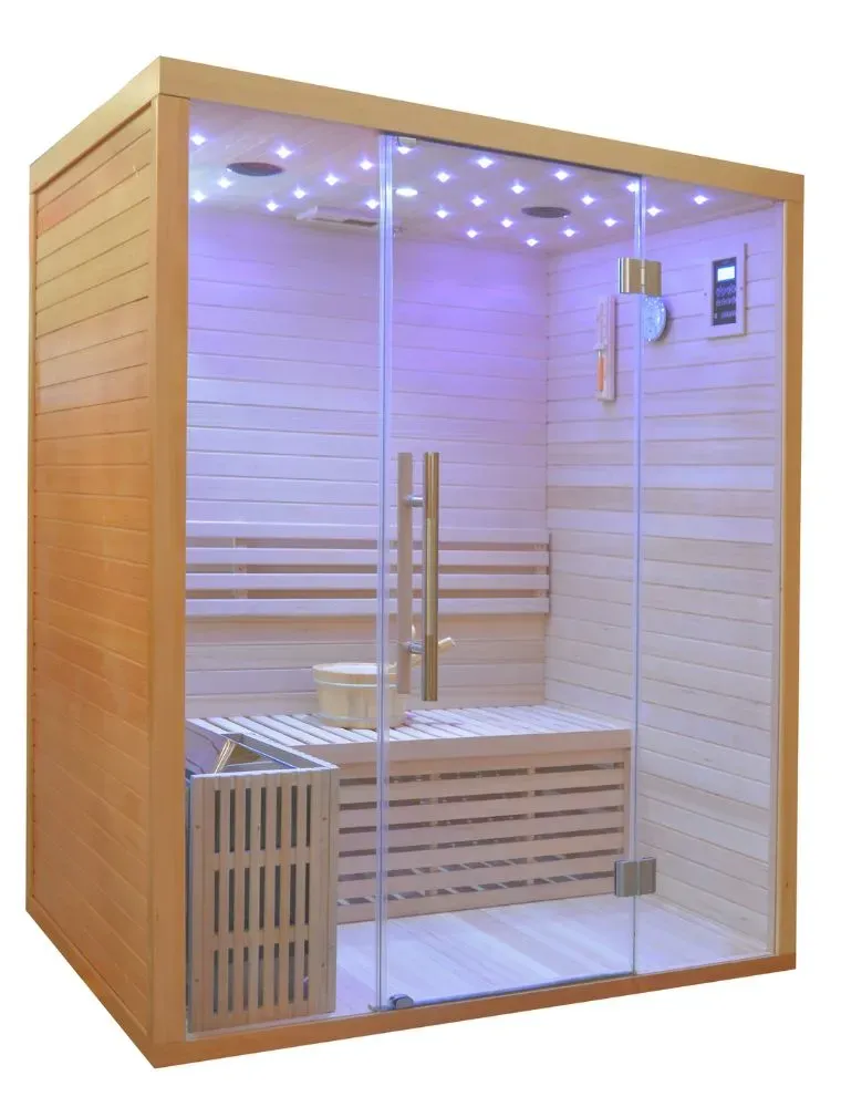 Sauna Finlandese 3 Posti con Cielo Stellato e Bluetooth | SPA a Casa !