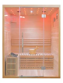 Sauna Finlandese 3 Posti con Cielo Stellato e Bluetooth | SPA a Casa !