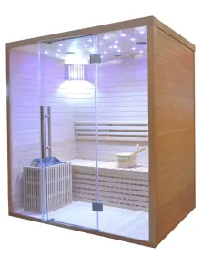 Sauna Finlandese 4 Posti con Cielo Stellato e Bluetooth | SPA a Casa Tua !