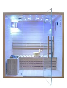 Sauna Finlandese 4 Posti con Cielo Stellato e Bluetooth | SPA a Casa Tua !