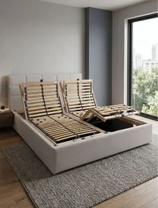 Letto Contenitore con Rete Motorizzata Telecomandi Wireless I Più Relax®
