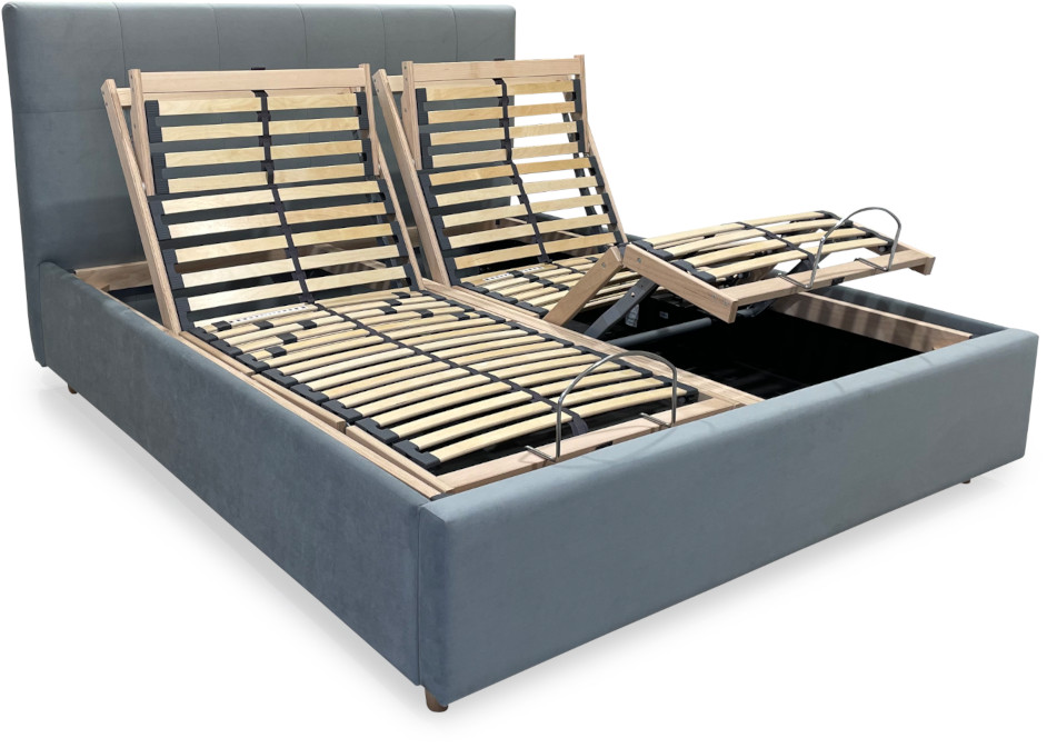 letto matrimoniale contenitore con rete elettrica