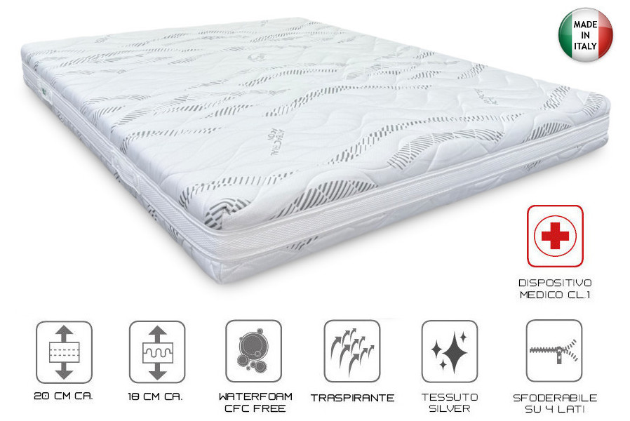 materasso waterfoam 7 zone di portanza