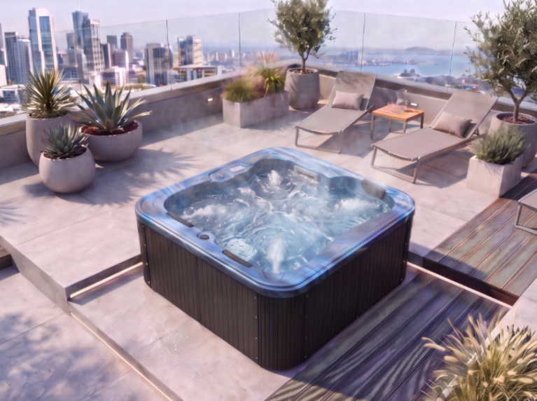 mini piscina riscaldata idromassaggio