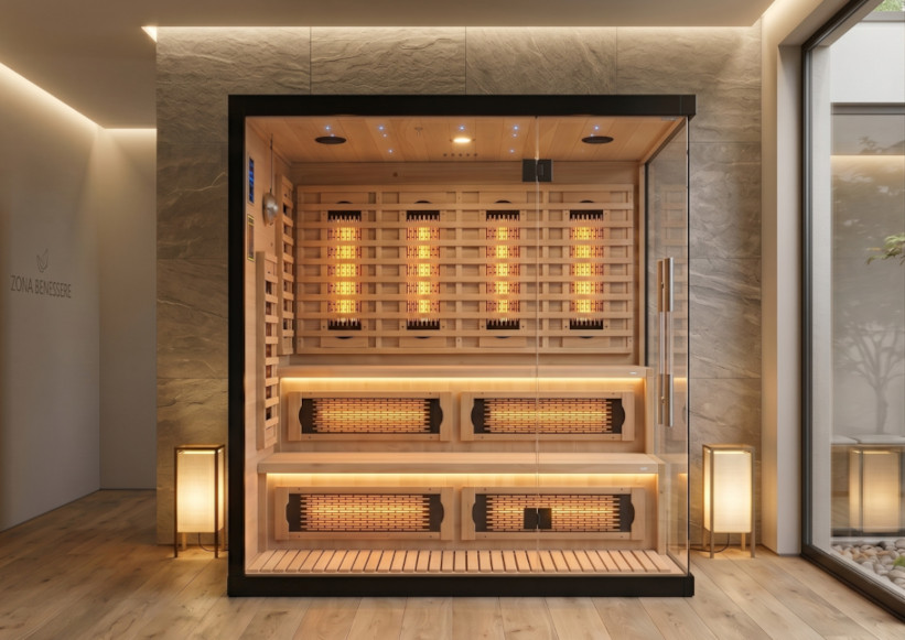 sauna ad infrarossi 5 posti quarzo e magnesio