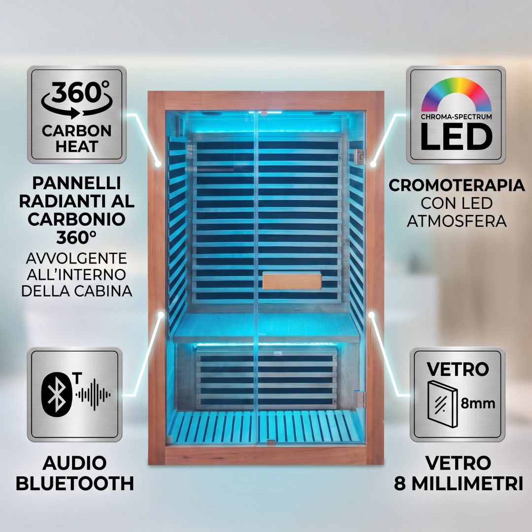 sauna infrarossi 2 posti