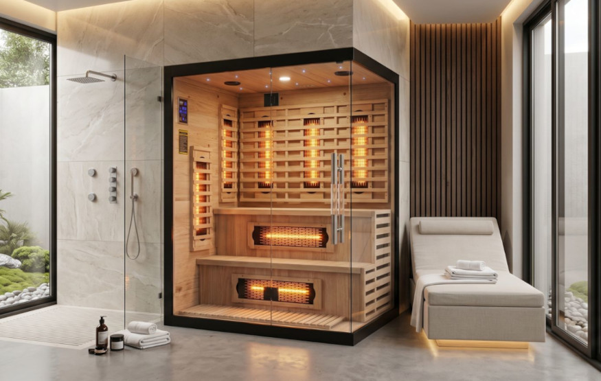 sauna infrarossi 3 posti quarzo magnesio