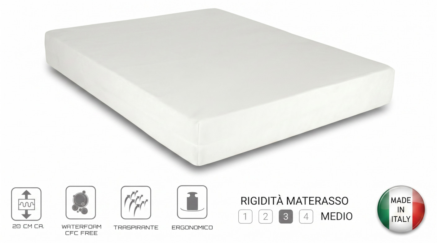 lastra materasso waterfoam matrimoniale